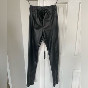 Black Leather Pants/Leggings Size S/0